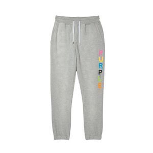 Purple Brand Sweatpants Wordmark Drip Mens Grey P450